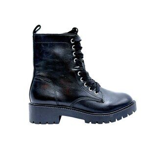 Steve Madden Checker Women Black Combat Boots Size 6.5 NWOB